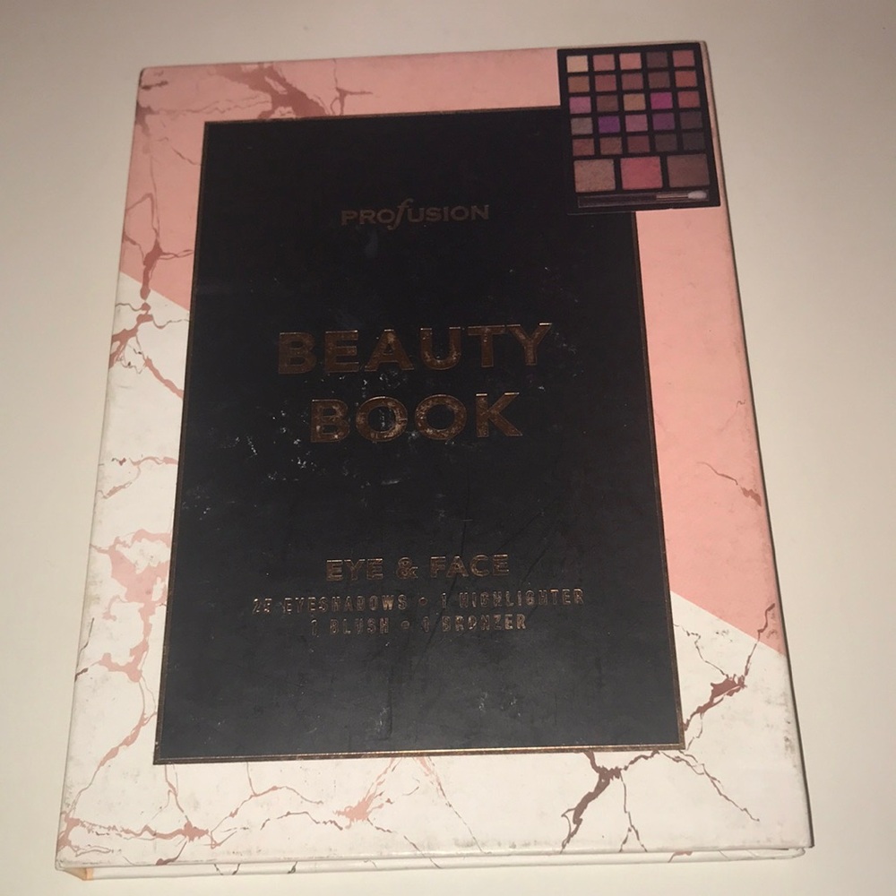 ☀️ Profusion Cosmetics Beauty Book Eye & Face Palette - Pink Marble